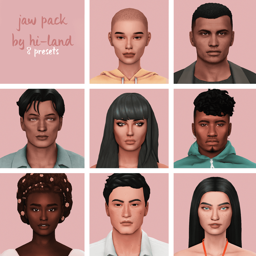 Скриншот мода Набор пресетов челюсти Jaw Preset Pack